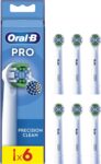 Oral-B Pro Precision Clean cabelas sobresselentes para escova de dentes elétrica, conjunto de 6