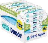 Dodot Toalhitas Pure Aqua para bebé, 99% água, 100% origem vegetal, 864 toalhetes, 18 x 48
