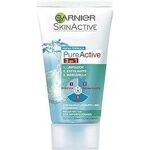 GARNIER Skin Active - Pure Active 3 em 1 Limpeza, esfoliante e máscara 2 x150 ml