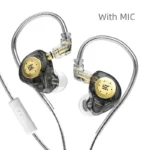 Auriculares in-ear KZ EDX PRO HiFi com e sem Micro