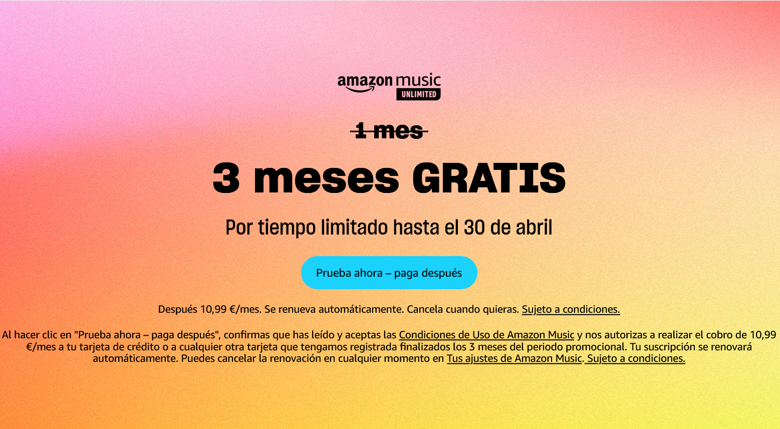 Amazon Music 3 Meses Gratuitos