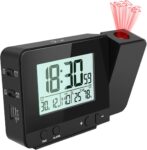 Relógio despertador digital projetor com temperatura