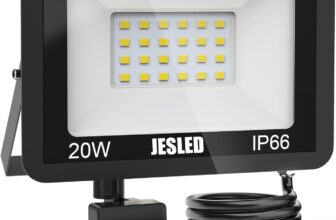 JESLED 20 W Foco LED exterior, 2200 LM Foco LED com sensor de movimento