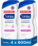 Sanex gel de banho, pack 4 unidades x 600 ml