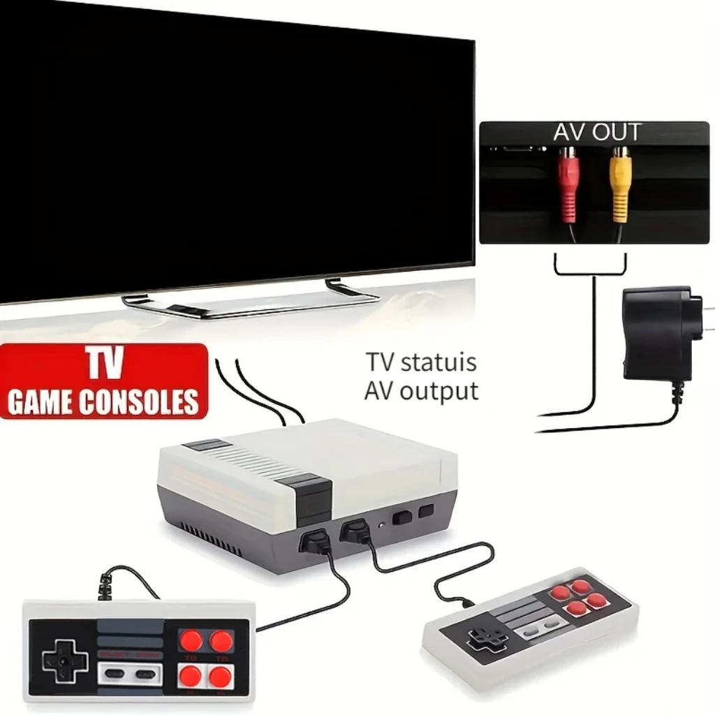 Consola de videojogos retrô com jogos nostálgicos NES 8 bits 620 Mini MIN 414