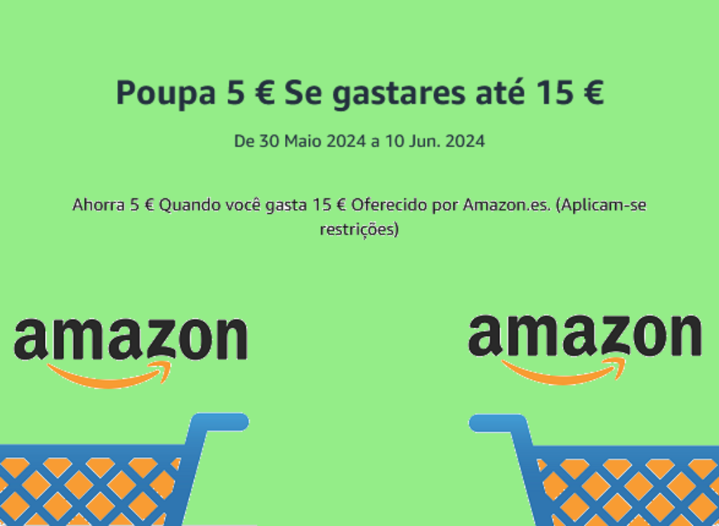 Poupa 5€ ao Gastares 15€ na Amazon