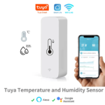 Sensor de temperatura e humidade Tuya inteligente, funciona com Alexa, Google Home