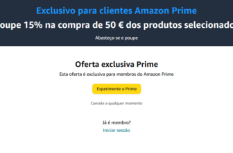 Exclusivo para clientes Amazon Prime Poupe 15% na compra de 50 € dos produtos selecionados