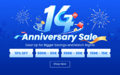 Geekbuying Códigos de descontos 14th Aniversario, compra já!