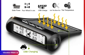 Kit monitorização da pressão dos pneus (TPMS) recarregável por energia solar