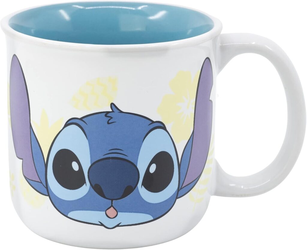 Caneca Stitch disney pequeno almoço