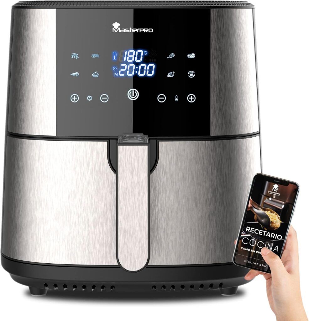 MasterPro | Foodies Fritadeira sem óleo, Air Fryer XXL 6 l