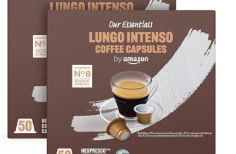 Cápsulas de café Lungo Intenso, torrado médio, compatíveis Nespresso, 100 unidades