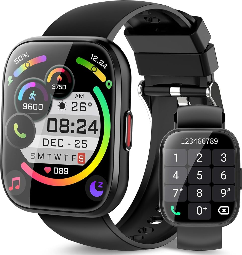 Relógio inteligente unisexo, chamadas Bluetooth Smartwatch