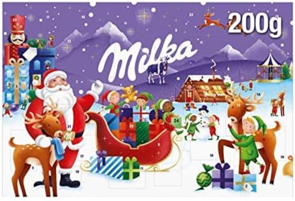 Calendário advento milka 200g Natal 2024