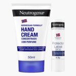 Neutrogena creme de mãos (50 ml) protetor labial SPF 20 (4,8 g)