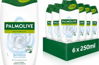 Palmolive Gel de banho peles sensíveis, 6 x 250 ml