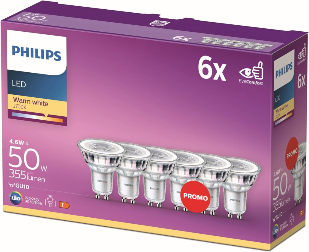 Lâmpadas Philips GU10 50 W LED