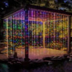 Cortina de Luzes Decoração de Natal 3x3M 200Leds