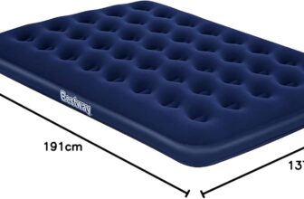 BESTWAY Colchão insuflável duplo completo, 191 x 137 x 22 cm, azul