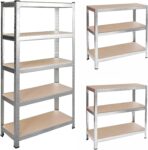 Estantes para carga pesada com 5 prateleiras em MDF 180 x 100 x 50 cm