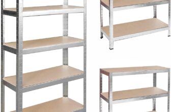Estantes para carga pesada com 5 prateleiras em MDF 180 x 100 x 50 cm