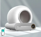 Caixa Areia Inteligente Auto-limpeza automática, APP, 65L, para Gatos