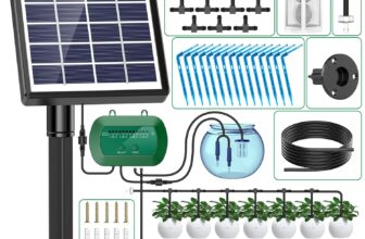 Sistema de rega solar automatica para jardim com 15 micro cabeças de gotejamento