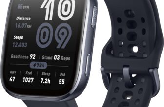 AMAZFIT Bip 6 Smartwatch 46 mm, AMOLED, GPS com mapas, IA