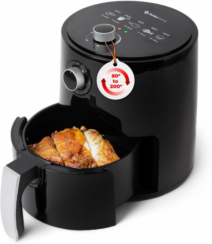 Z SwissHome PETIT Aifryer de 2,5 l 1200 W, temperatura 80 - 200 °C