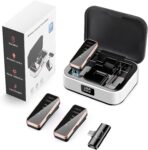 Microfone sem fios, microfone de lapela para iPhone, iPad e Android