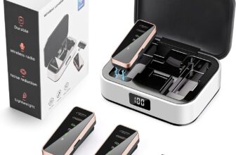 Microfone sem fios, microfone de lapela para iPhone, iPad e Android