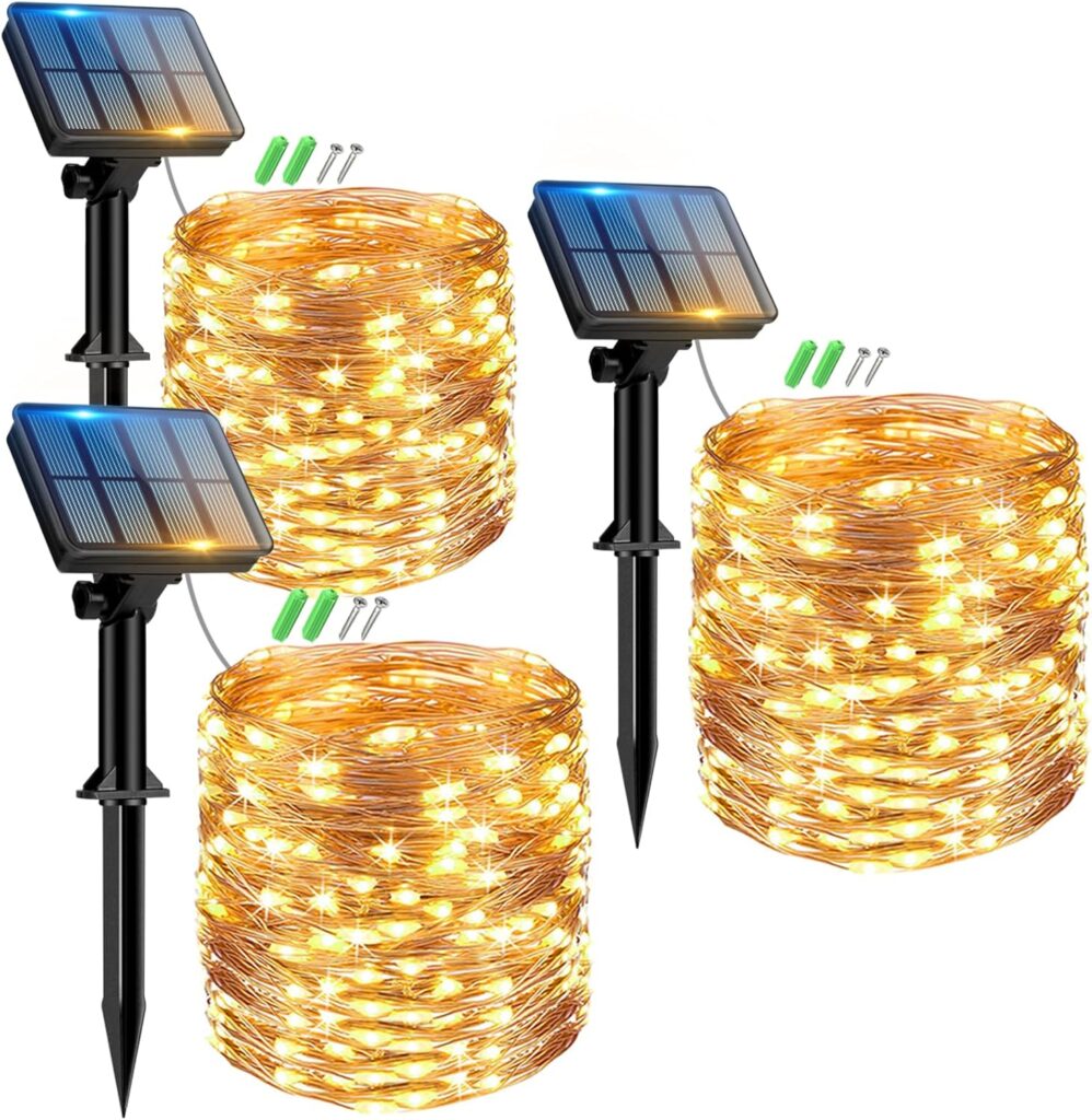 Guirlandas luzes solares para exterior - pack de 3 (Preço Exclusivo Prime)