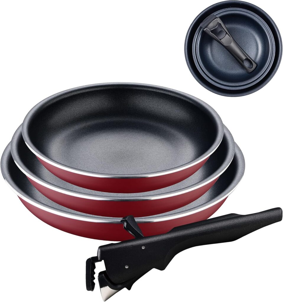 Bergner Click & Cook Red Edition Conjunto de frigideiras de 4 peças