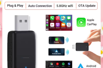 Adaptador wired para carplay sem fio e android auto