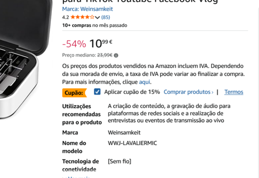 Microfone lapela