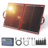 Painel solar 100W dobrável portátil com controlador de 12V