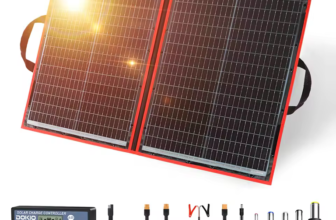 Painel solar 100W dobrável portátil com controlador de 12V