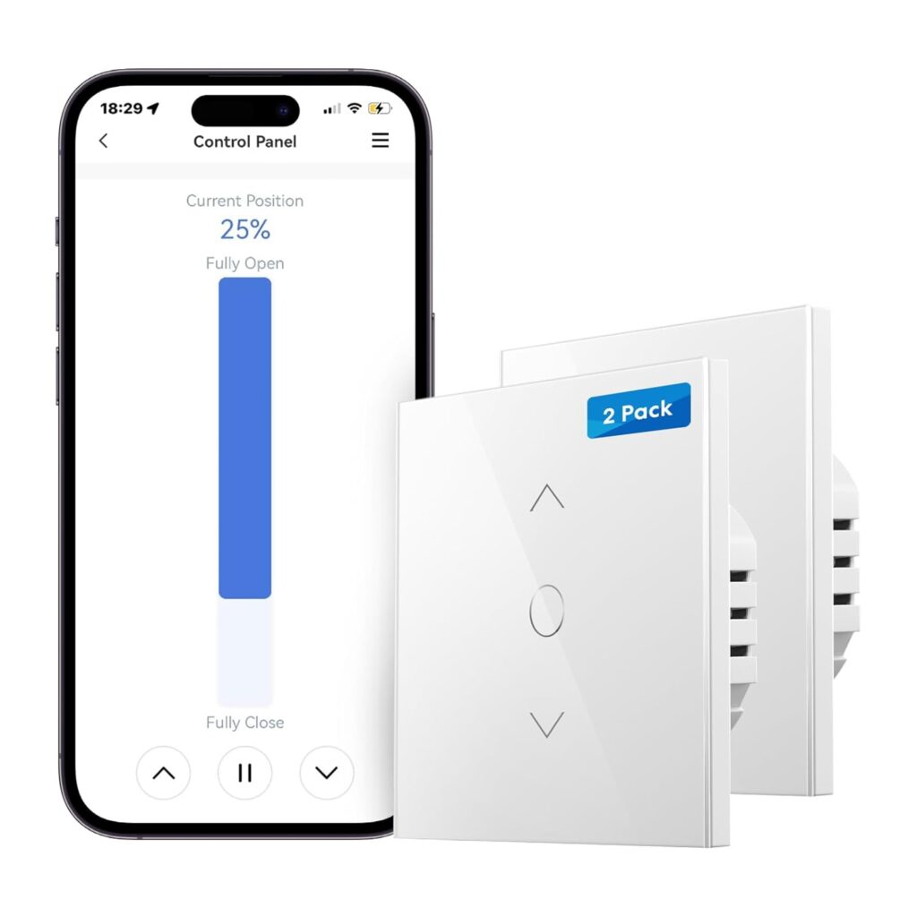 Meross Interruptor de persianas WiFi 2 peças
