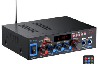 PROZOR Amplificador de áudio 800 W HiFi estéreo Bluetooth 5.0