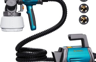 Tilswall Pulverizador de pintura de 800 W HVLP com 1300 ml