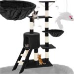 Tectake Árvore de raspador para gatos, raspador de 144 cm