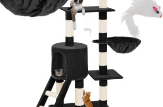 Tectake Árvore de raspador para gatos, raspador de 144 cm