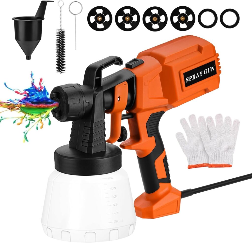 Pistola pintura elétrica com 4 boquilhas 3 padrões 550 W