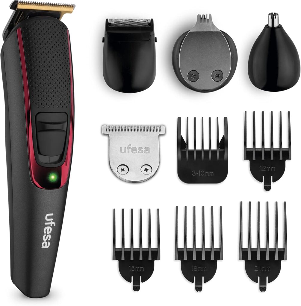 Ufesa GK6950 Máquina de cortar pelos e aparar de barba multi Groomer, 9 acessórios