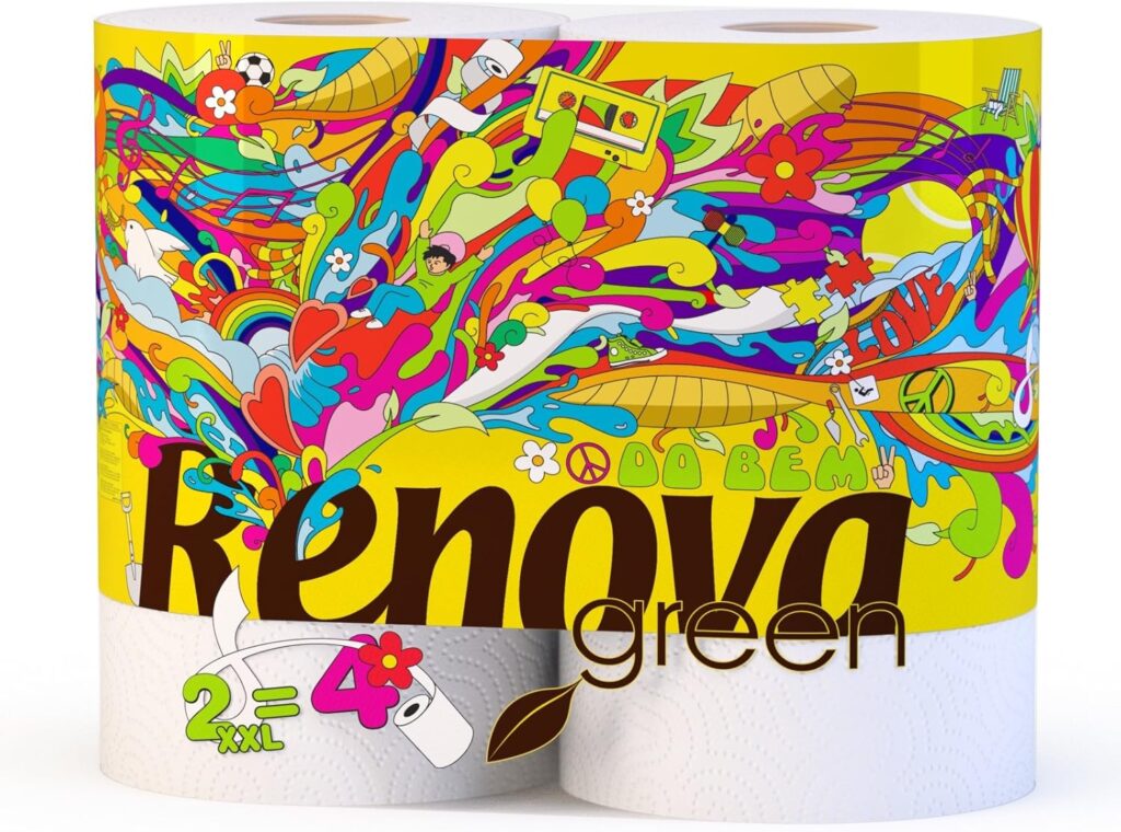 Renova Green, papel de cozinha reciclável XXL, 2 rolos