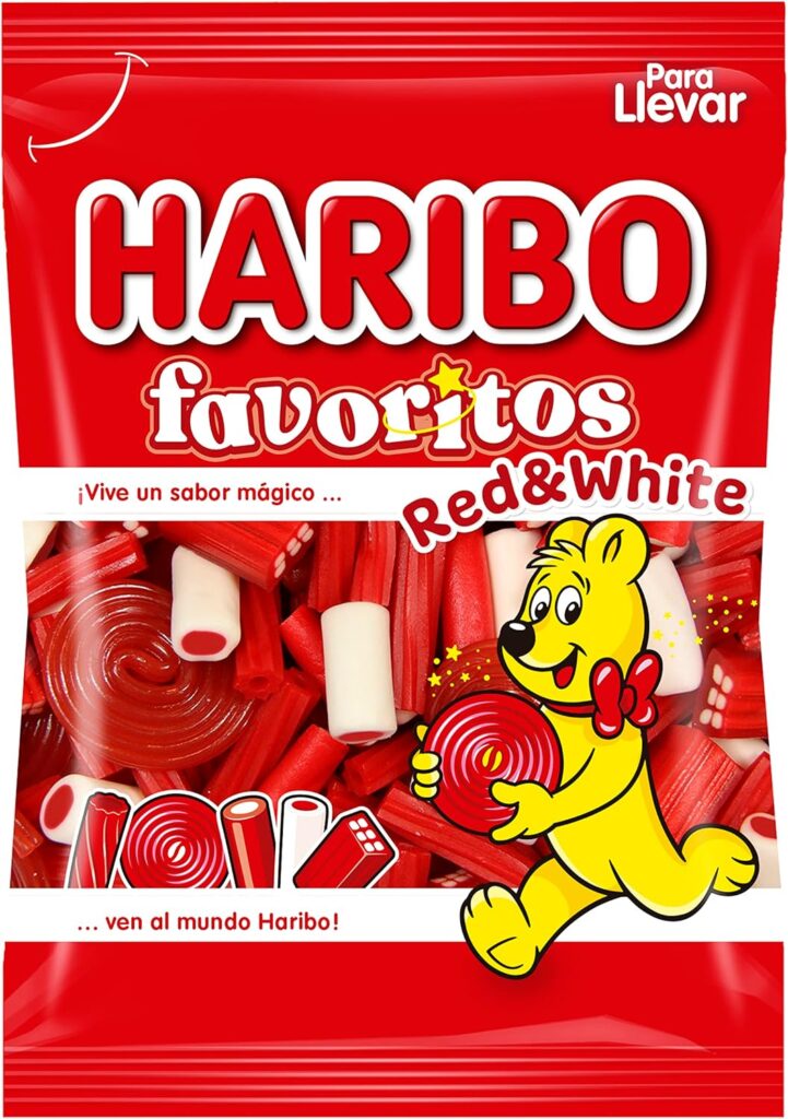 Haribo Favoritos Red and White gel doces, 90