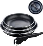 Bergner Click&Cook Black Edition Conjunto de frigideiras de 4 peças de 18, 20 e 24 cm