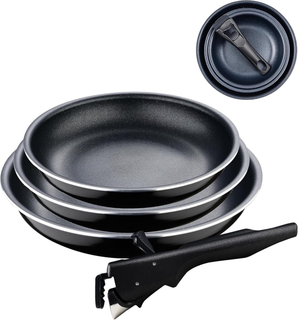 Bergner Click&Cook Black Edition Conjunto de frigideiras de 4 peças de 18, 20 e 24 cm