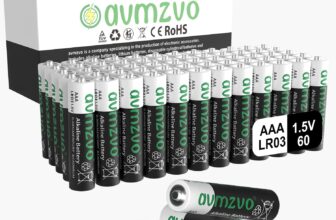 Pilhas alcalinas AAA, LR03 1,5 V, potência duradoura, 60 unidades